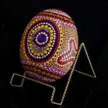 Hand painted ostrich egg